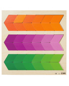 Vkládací puzzle - Barvy a Tvary-oranžová, fialová, zelená