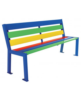 Lavička s opěradlem JUNIOR, výška sedu 39 cm