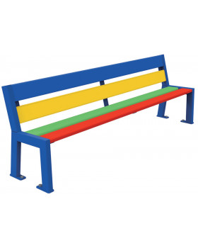 Lavička s opěradlem JUNIOR - výška sedu 27 cm