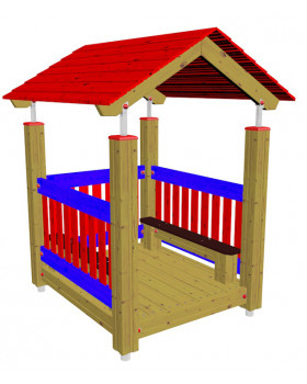 Dětské hřiště - Domeček s lavičkami