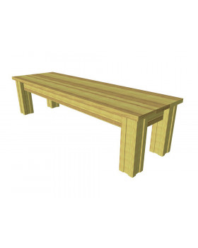 Dřevěná lavička bez opěradla