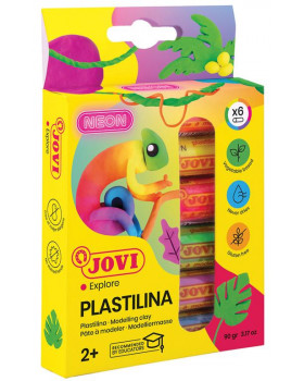 Plastelína - Neon, 6 ks
