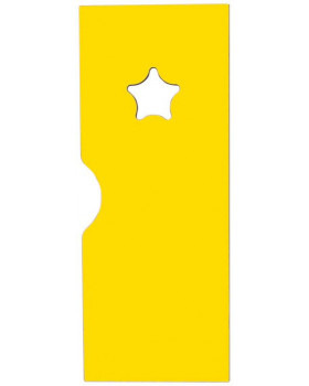 Dvířka s otvorem Hvězda k šatnám Ementál - žluté V