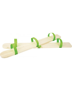 Dřevěné lyže pro 3 děti