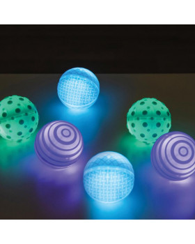Světelné hmatové míčky, set 6 ks