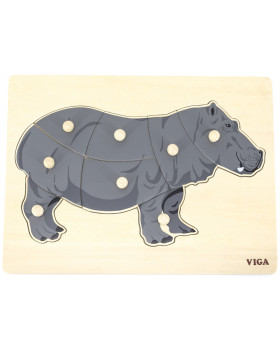 Vkládací puzzle - Hroch