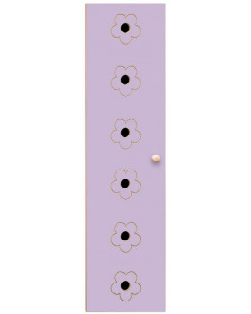 Dveře na Skříň na lůžkoviny - Malé - Květy - pastelově fialové