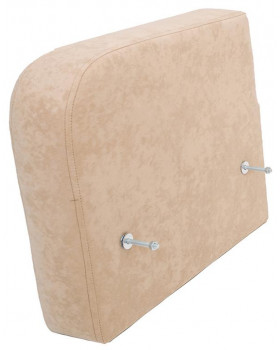Sedačka barevná - levá opěrka, pastelově hnědá - 35 cm