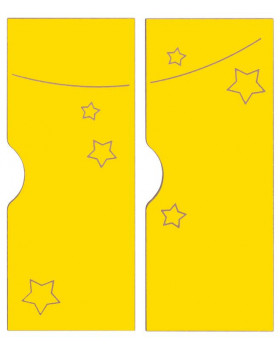 Dvířka k šatnám Ementál - Hvězdy, žluté sada 2 ks