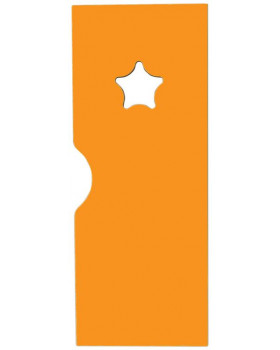 Dvířka s otvorem Hvězda k šatnám Ementál, oranžové