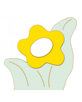 Skříňková dekorace - Luční kvítek žlutý