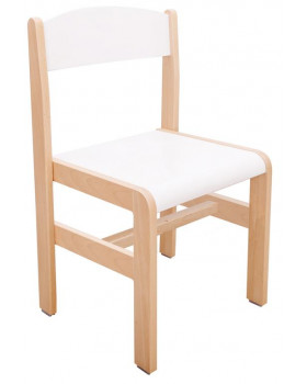 Dřevěná židle Extra BUK, 26 cm, bílá