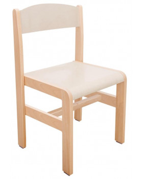 Dřevěná židle Extra BUK, 31 cm, cappuccino