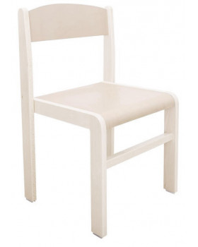 Dřevěná židle JAVOR BĚLENÝ-cappuccino, 35 cm VYP