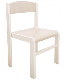 Dřevěná židle-JAVOR BÍLENÝ-cappuccino, 38 cm VYP