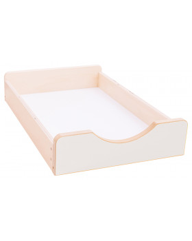 Dřevěný úložný box Numeric - malý - šedý