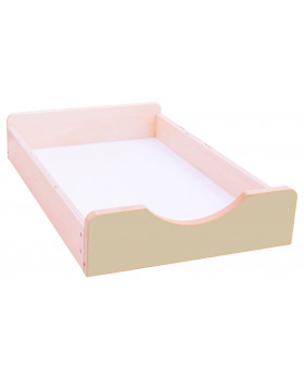 Dřevěný úložný box Numeric - malý - pastelově hnědý