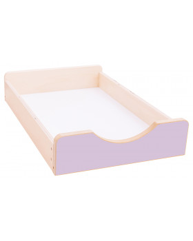 Dřevěný úložný box Numeric - malý - pastelově fialový