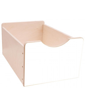 Dřevěný úložný box Numeric - velký - bílý