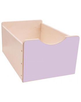 Dřevěný úložný box Numeric - velký - pastelově fialový