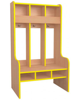 Šatna Vlnka 3 - NATURAL - BUK - žlutá