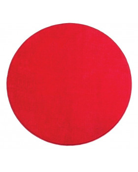 Jednobarevný koberec průměr 2,5 m - Červený