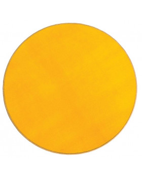 Jednobarevný koberec průměr 2,5 m - Žlutý