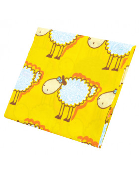 Povlečení NOMI - Ovečky žluté - sada na polštář a přikrývku- obálkové zapínání