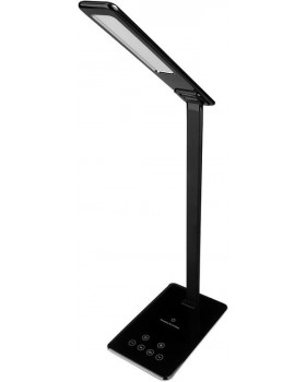 LED lampa s nabíječkou černá