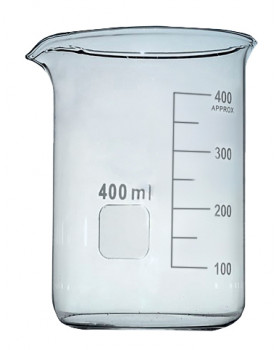 Skleněná nízká odměrka, 400 ml