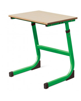 Školní jednomístná lavice s regulací výšky, vel. 2-4, zelená