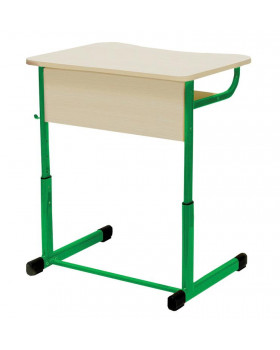 Školní jednomístná lavice s regulací výšky, vel. 3-5, zelená