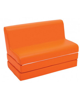 Rozkládací pohovka- výška sedu 30 cm oranžové