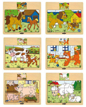 Puzzle - Zvířátka, set 6 ks