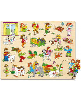 Puzzle s úchyty - Naše zvířátka