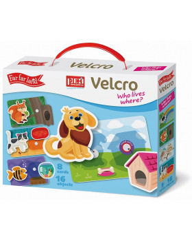 Velcro skládačky - Kdo kde bydlí?