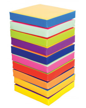Barevné sedáky, 10 ks - čtverec (30 x 30 cm)