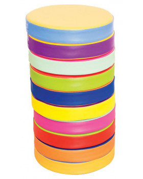 Barevné sedáky, 10 ks - kruh (průměr 30 cm)