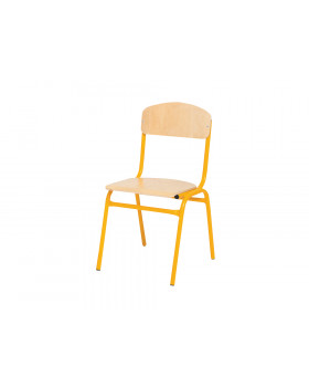 Židlička s kovovou konstrukcí , 38 cm žlutá