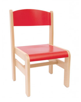 Dřevěná židle Extra BUK červená - 26 cm