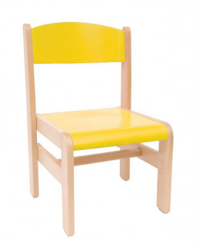 Dřevěná židle EXTRA BUK žlutá - 26 cm