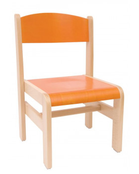 Dřevěná židle EXTRA BUK oranžová - 26 cm