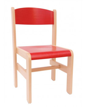 Dřevěná židle Extra BUK červená - 31 cm