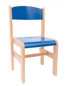 Dřevěná židle Extra BUK modrá - 31 cm