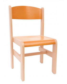 Dřevěná židle Extra BUK  oranžová - 31 cm