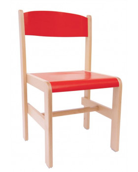 Dřevěná židle Extra BUK červená - 38 cm