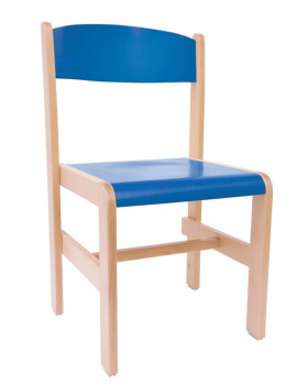 Dřevěná židle Extra BUK modrá - 38 cm