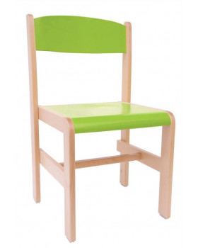 Dřevěná židle Extra BUK zelená - 38 cm