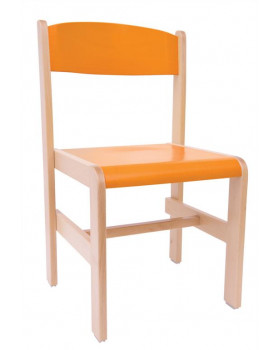 Dřevěná židle Extra BUK oranžová - 38 cm