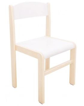 Dřevěná židle výška 38 cm - JAVOR, bílá